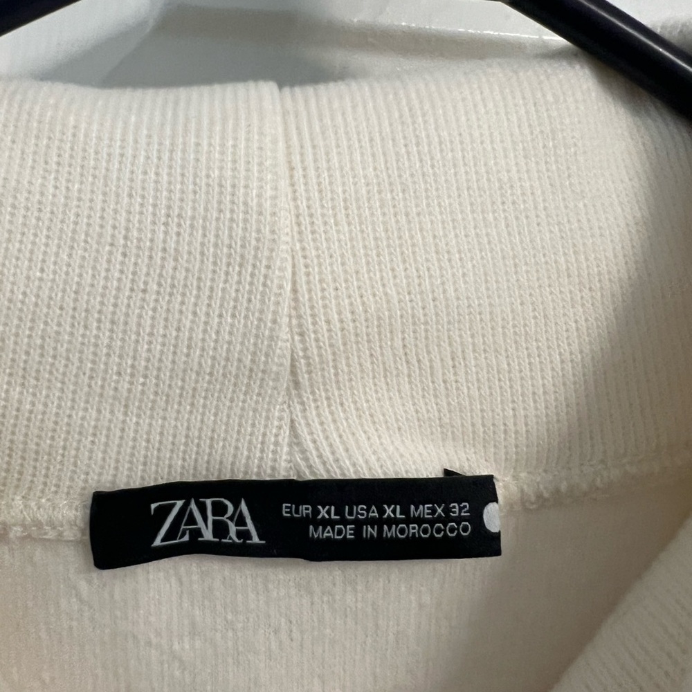 Zara Ecru High Neck Soft Sweater - Picture 5 of 6